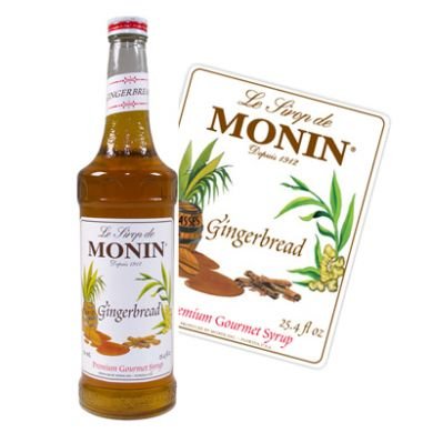 Monin Flavoured Syrup - Gingerbread (1 x 70cl Glass Bottle)