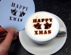 Coffee Stencil - Happy Xmas