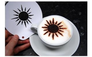 Coffee Stencil - Sun Style 1