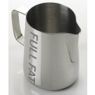 'Full Fat' Etched Stainless Steel Frothing Jug (1.0 L)